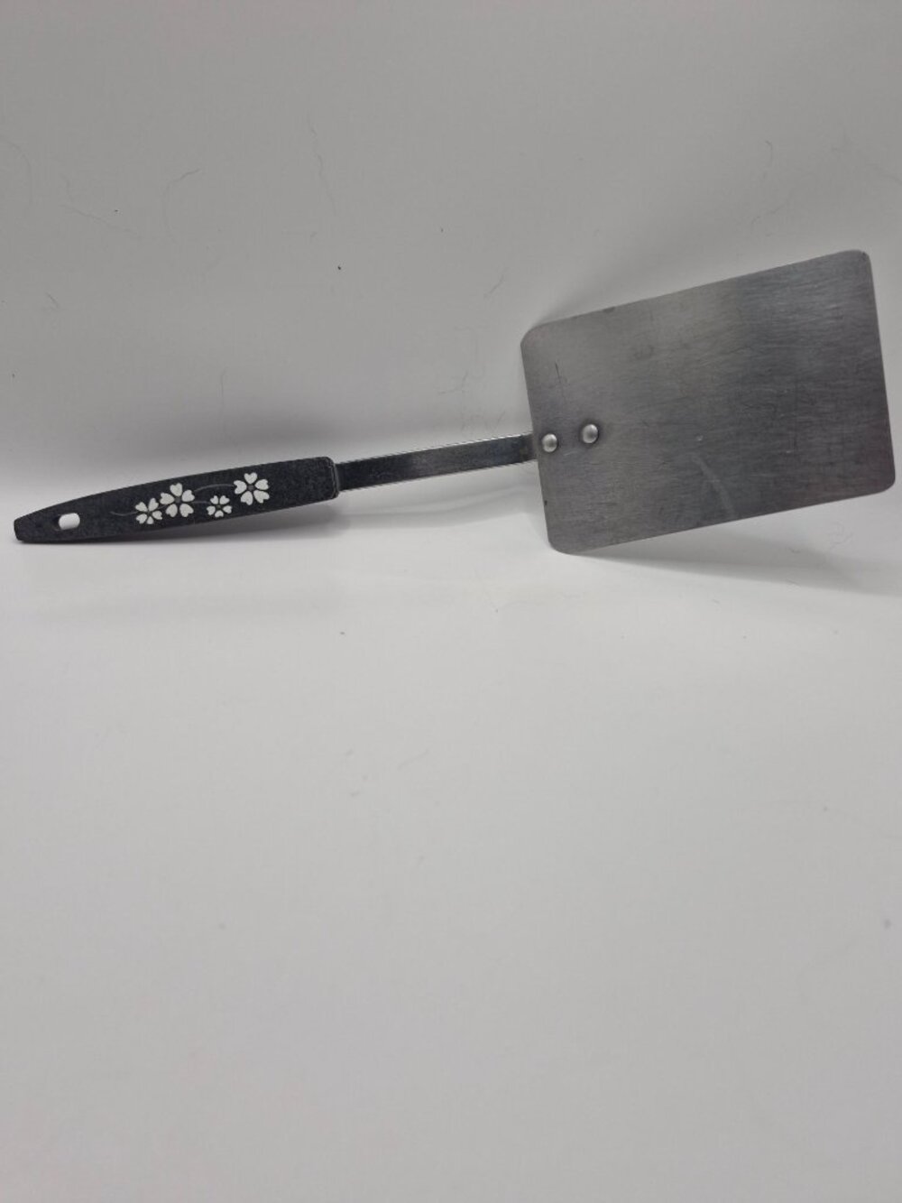 Vintage Stainless Steel Spatula Mod Daisy With Floral Handle Design